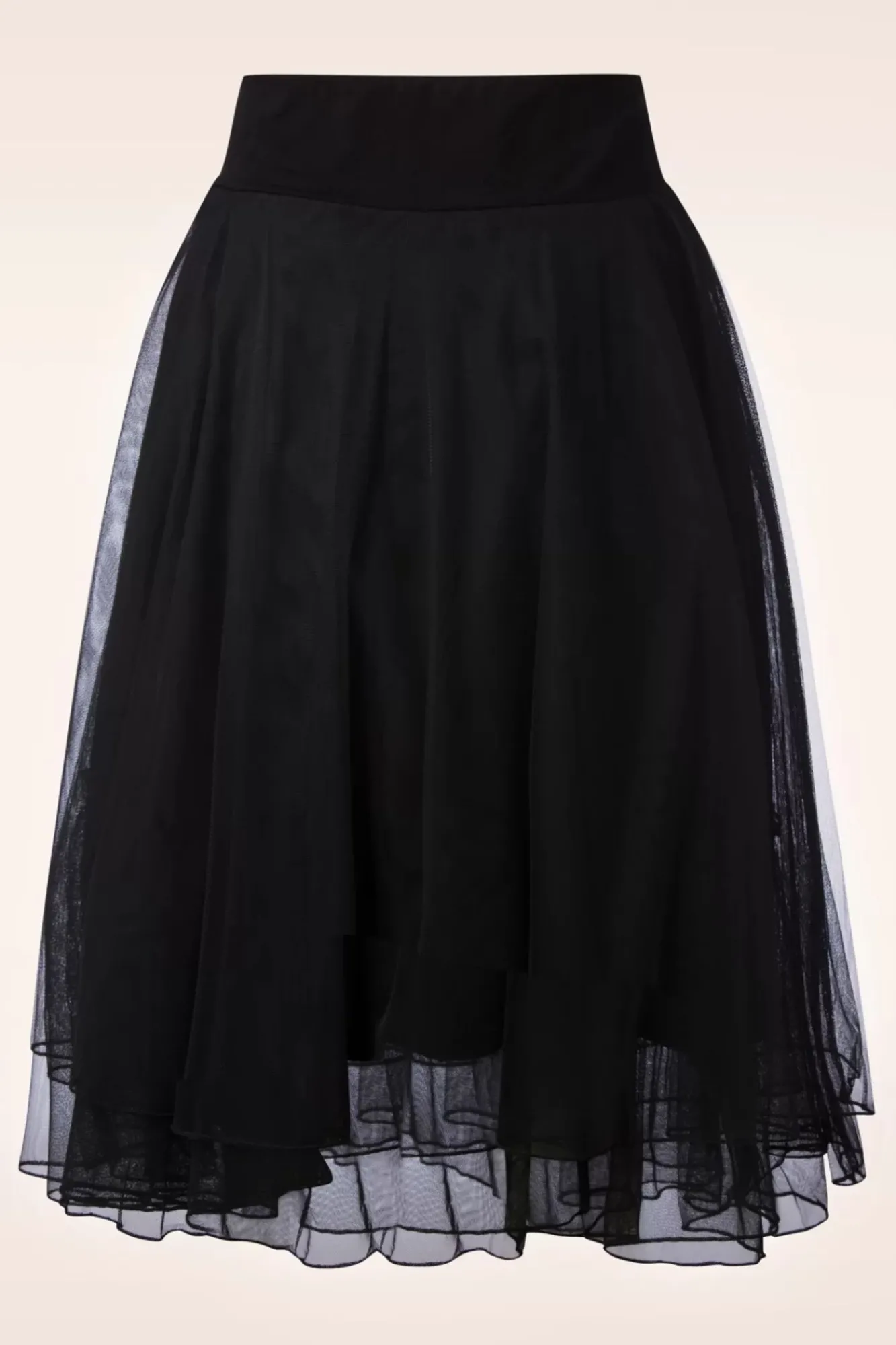 Discount LaLamour Mendy Mesh Gelaagde Rok In Zwart