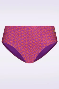 Cheap TC Beach Mid Waist Coral Bikinibroekje In Paars