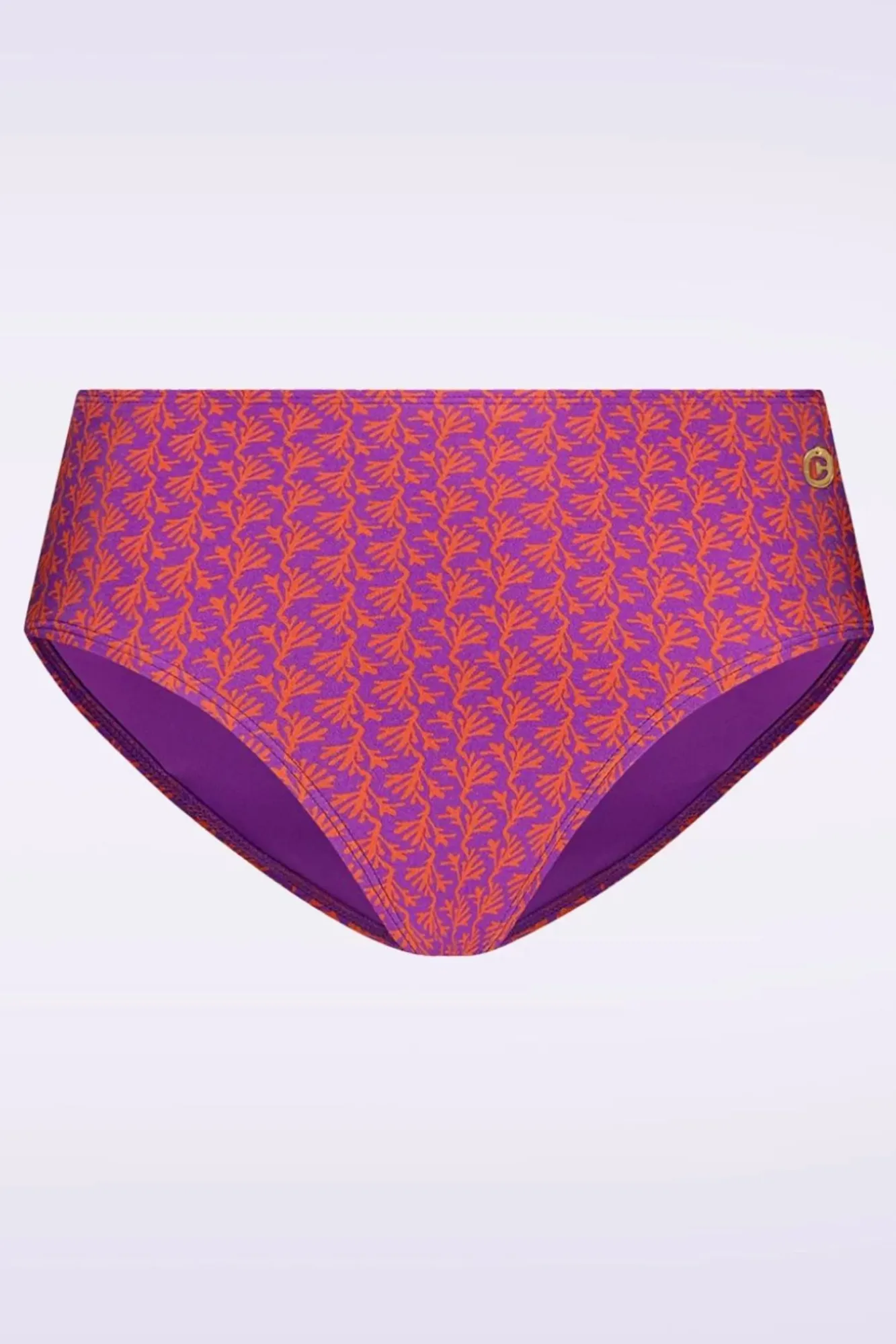 Cheap TC Beach Mid Waist Coral Bikinibroekje In Paars