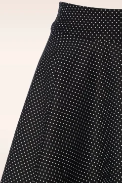 Sale Banned Retro Mini Polka Queen Swing Rok In Zwart