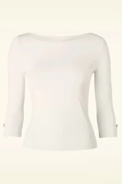 Shop Banned Retro Modern Love Top In Ivoor