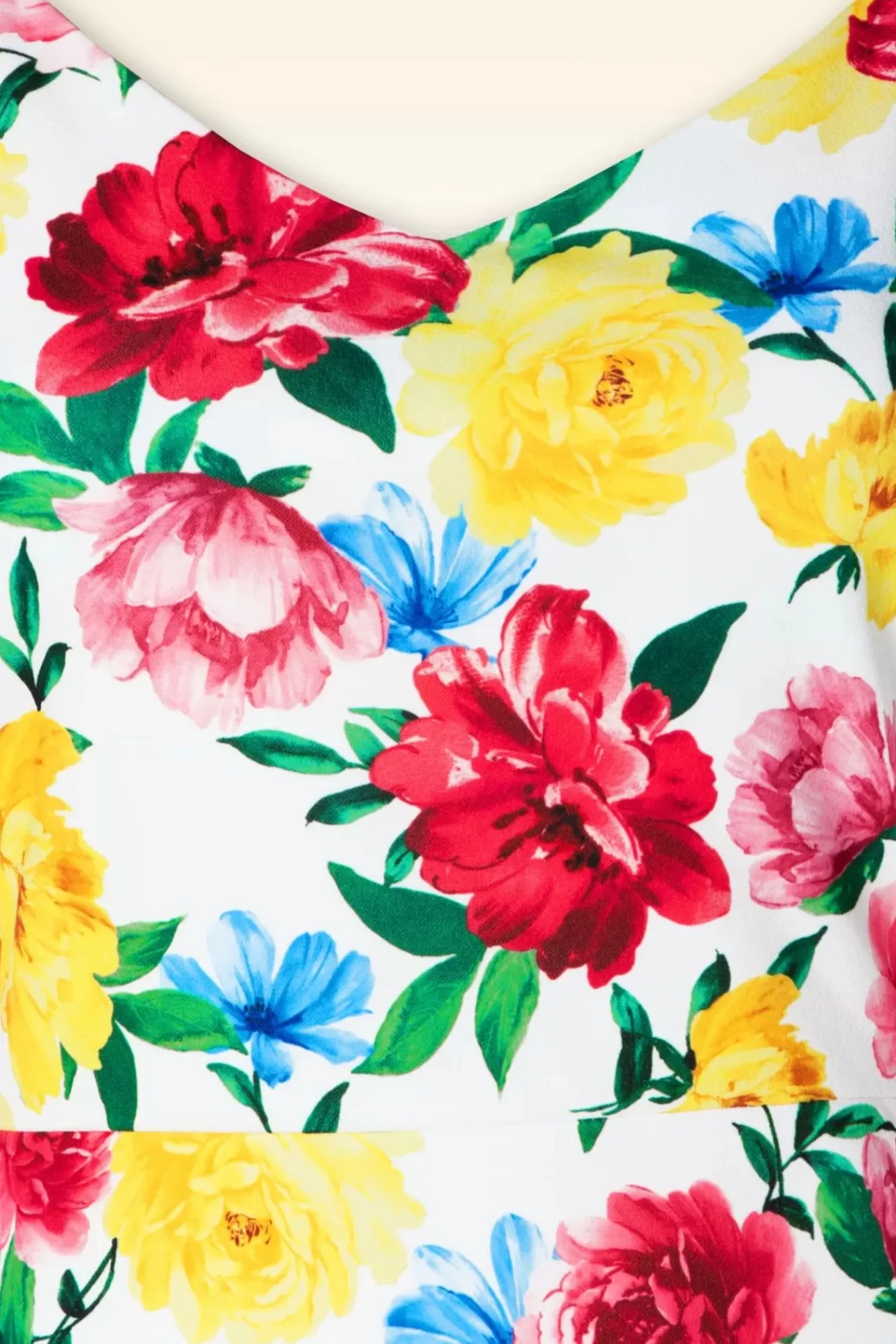 Clearance Vintage Chic for Topvintage Nori Floral Pencil Jurk In Wit