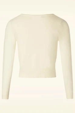 Shop Mak Sweater Nyla Cropped Vest In Ivoor