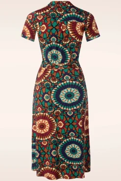 Flash Sale King Louie Olive Torini Midi Jurk In Avondblauw