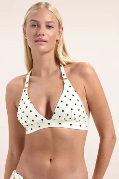 Cheap Cyell On Point Halter Bikini Top In Gebroken Wit