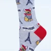 Cheap Socksmith Paris Frenchie Sokken In Blauw