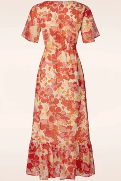 Best Smashed Lemon Patricia Floral Maxi Jurk In Oranje