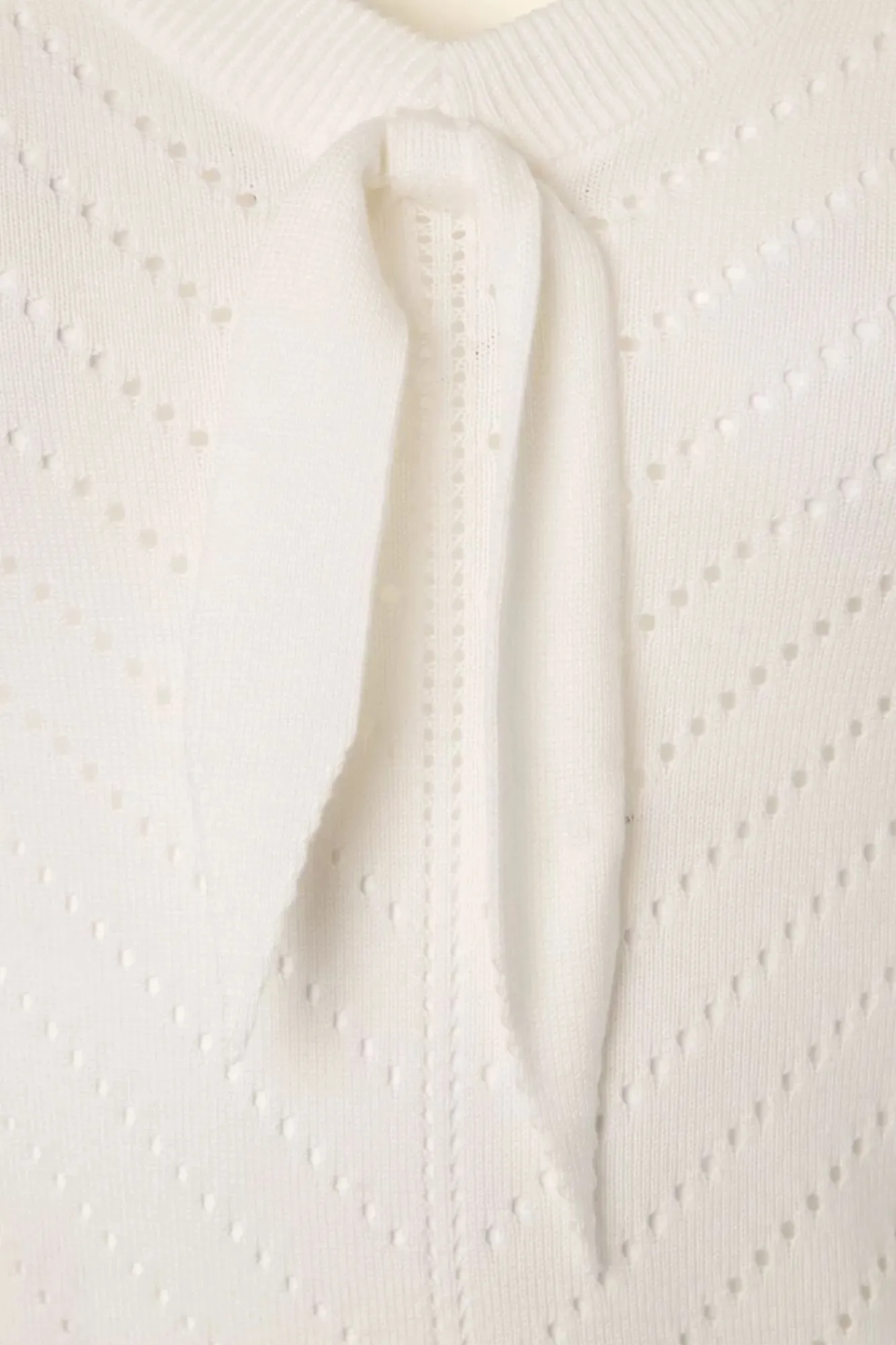 Outlet Banned Retro Patricia Pointelle-Top In Gebroken Wit