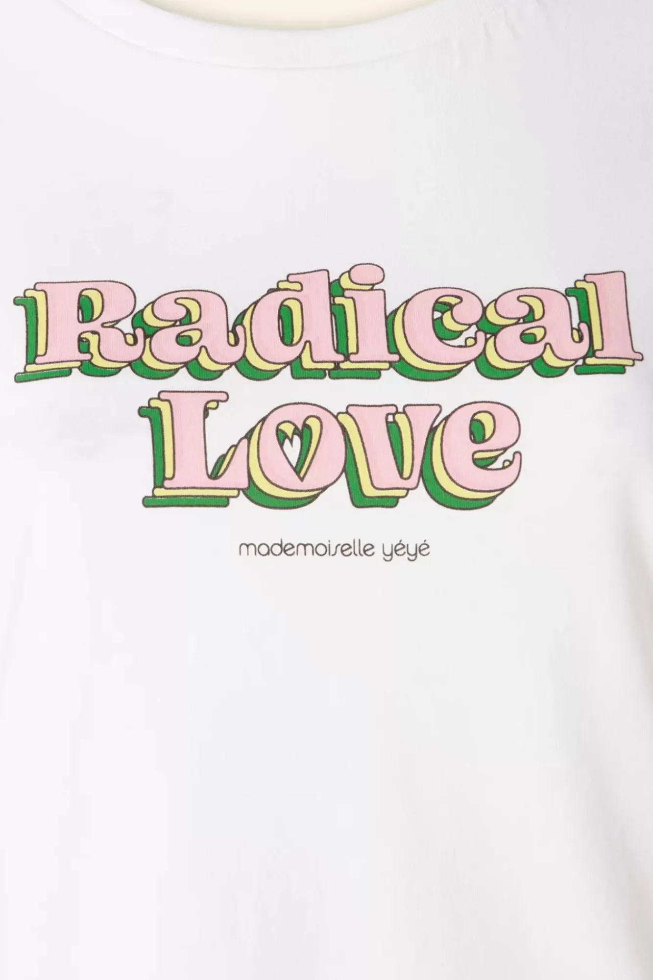 Shop Mademoiselle Yu00e9Yu00e9 Radical Love T-Shirt In Ecru