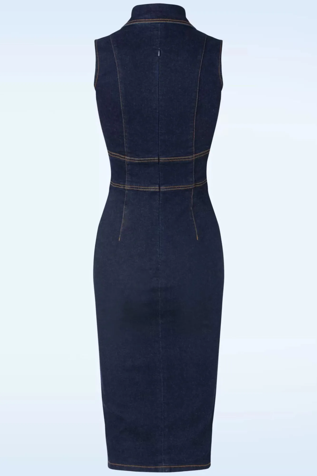 Sale Rock-a-Booty Sadie Pencil Jurk In Classic Denim