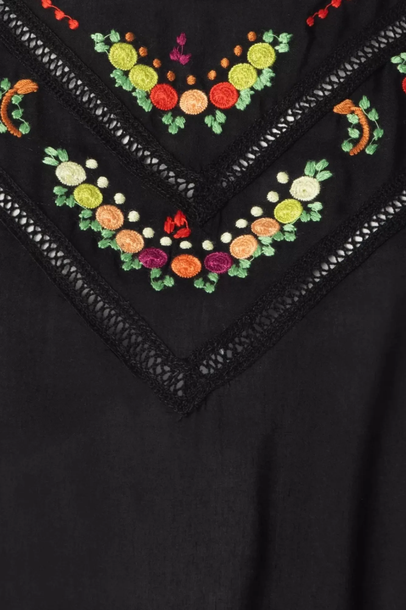 Store King Louie Selly Citrine Embroidery Top In Zwart