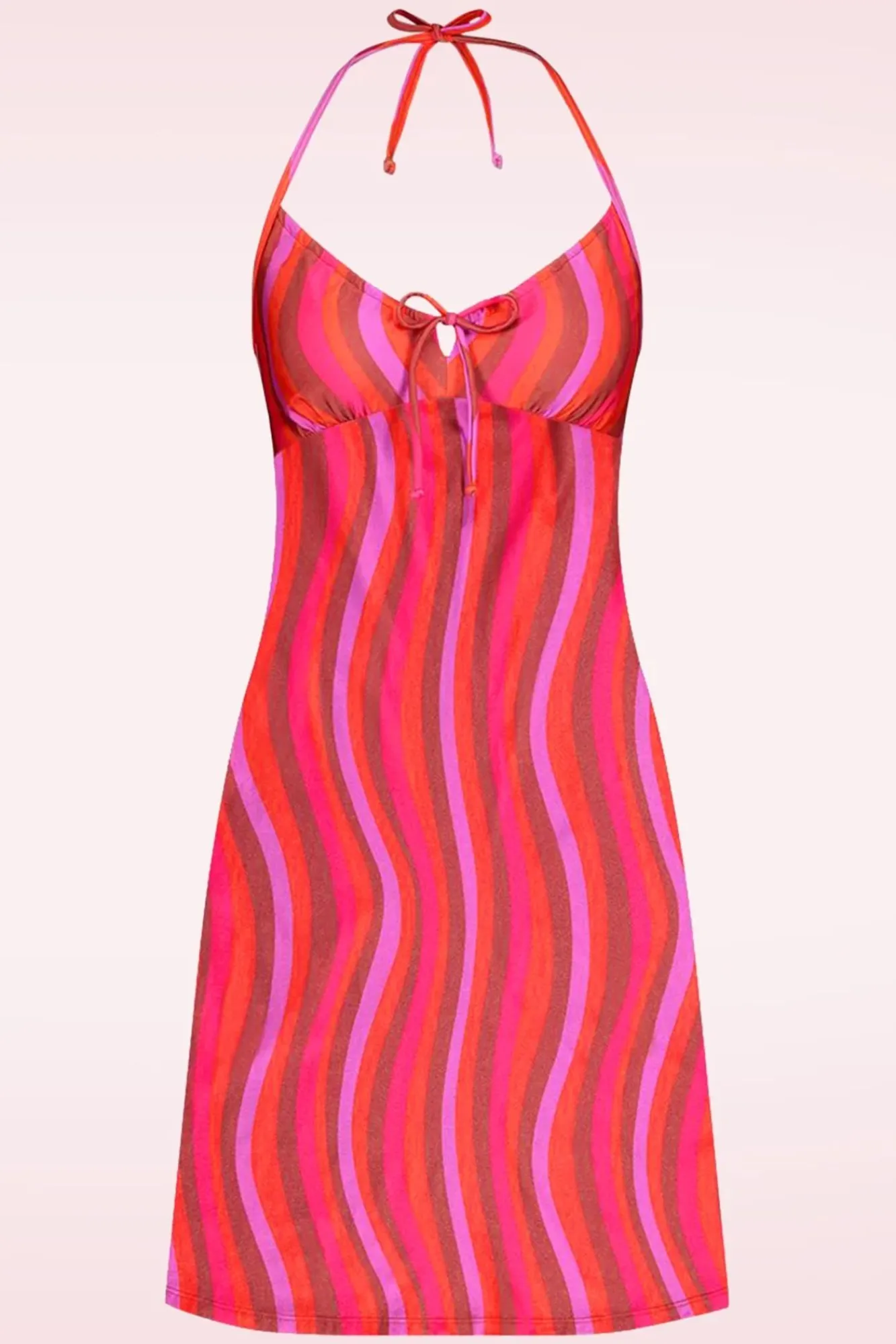 Cheap TC Beach Shiny Waves Strand Jurk In Multi