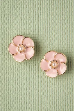 Fashion Lovely Small Rose Oorstekers In Zacht Roze