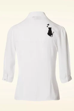 Flash Sale Banned Retro Snow Bird Blouse In Ivoorwit