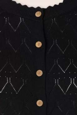 Flash Sale Banned Retro Summer Scallop Cardigan In Zwart