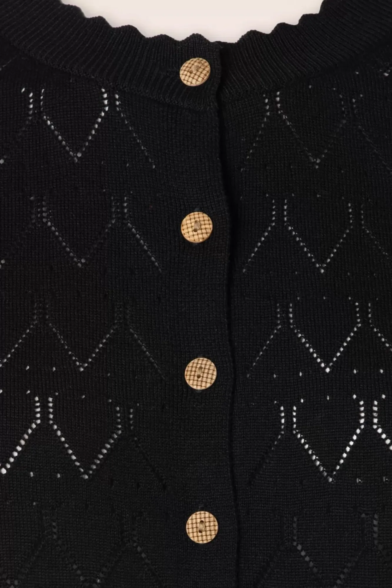 Flash Sale Banned Retro Summer Scallop Cardigan In Zwart