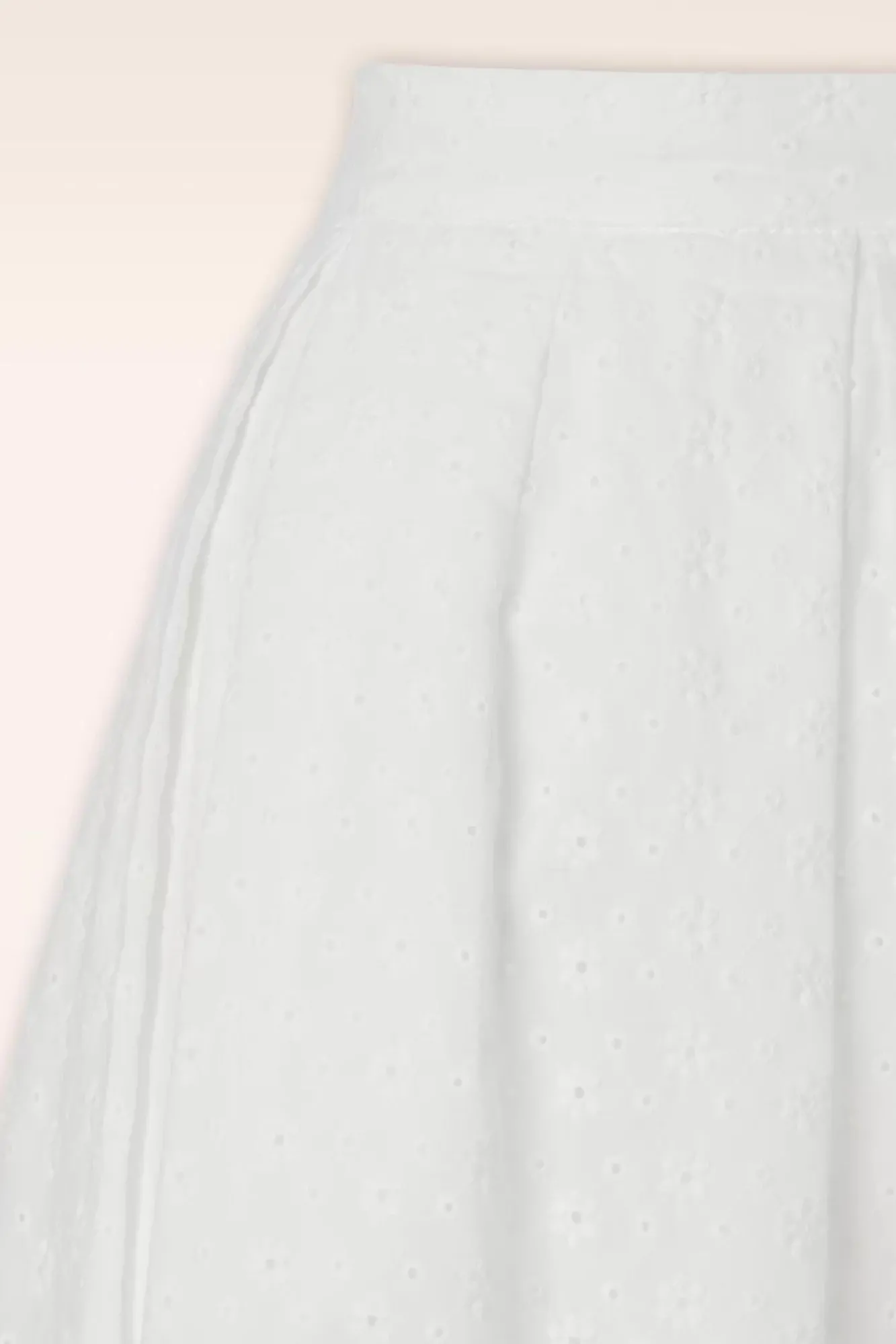 Fashion King Louie Suzette Rosa Broderie Anglaise Rok Met Plooien In Wit