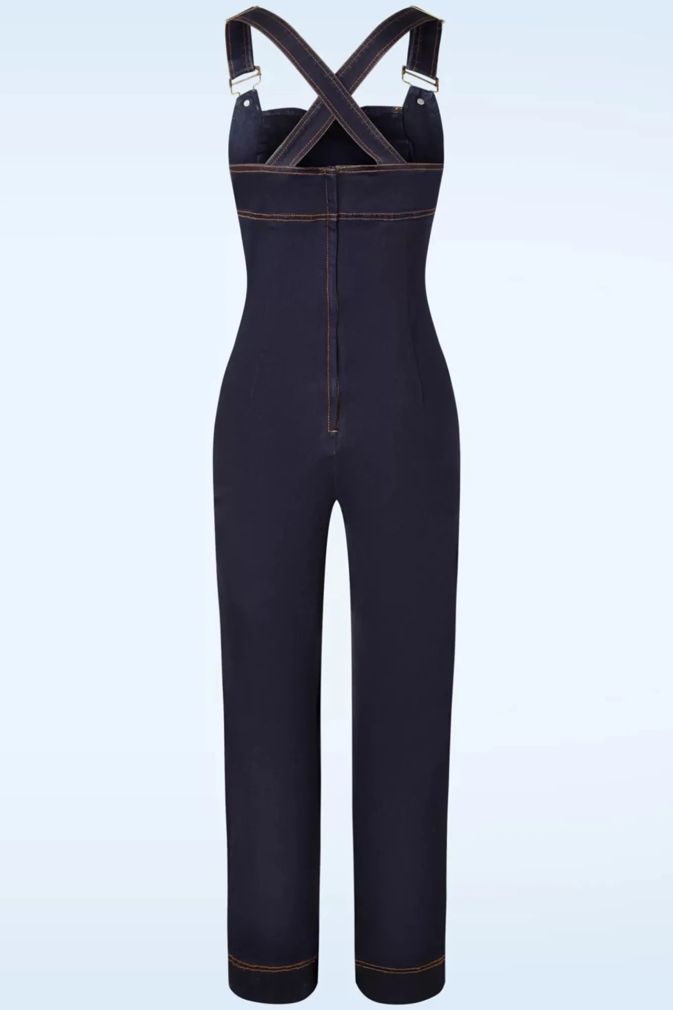 Sale Vixen Tallulah Overall Met Wijde Pijpen In Denim