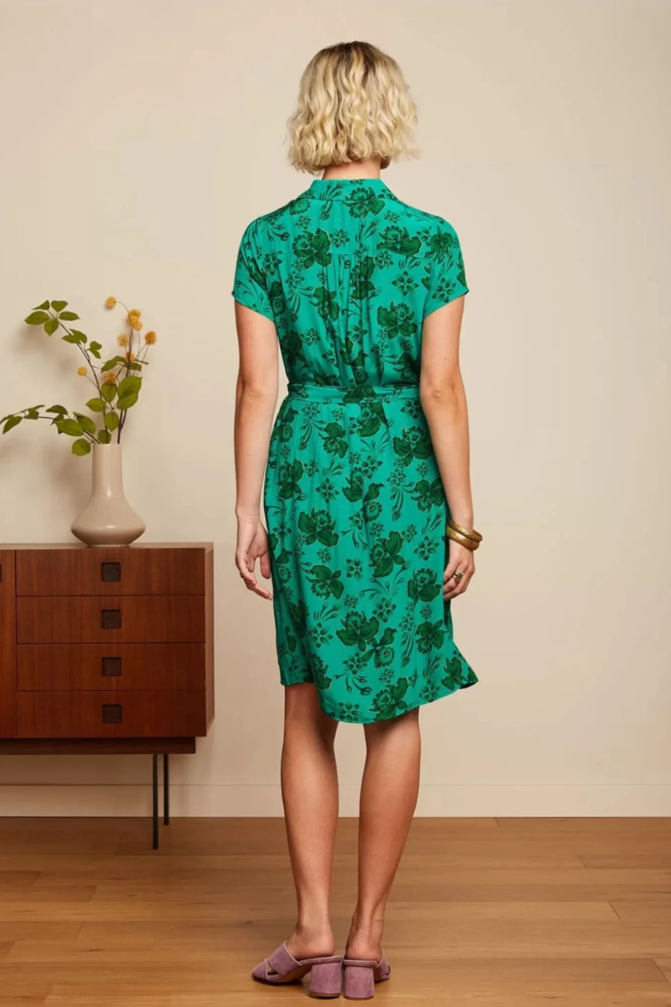 Best Sale King Louie Tex Jurk Coralie In Aqua Groen