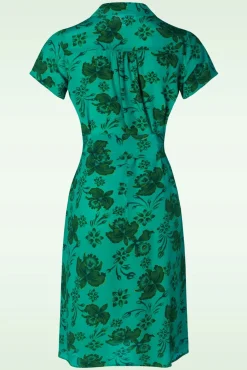 Best Sale King Louie Tex Jurk Coralie In Aqua Groen