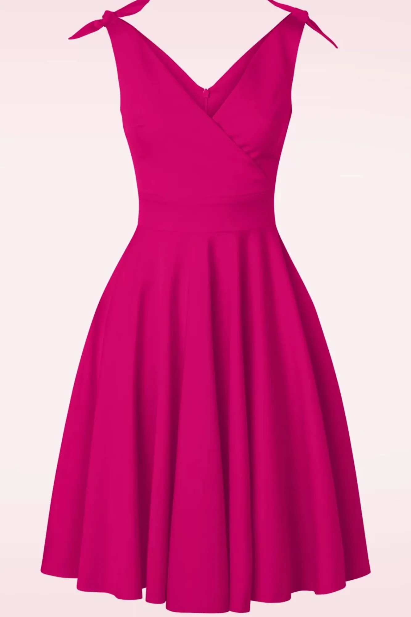 Cheap Glamour Bunny The Harper Swing Jurk In Telemagenta Roze