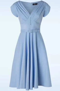 Flash Sale Vintage Diva The Jane Swing Jurk In Luchtblauw