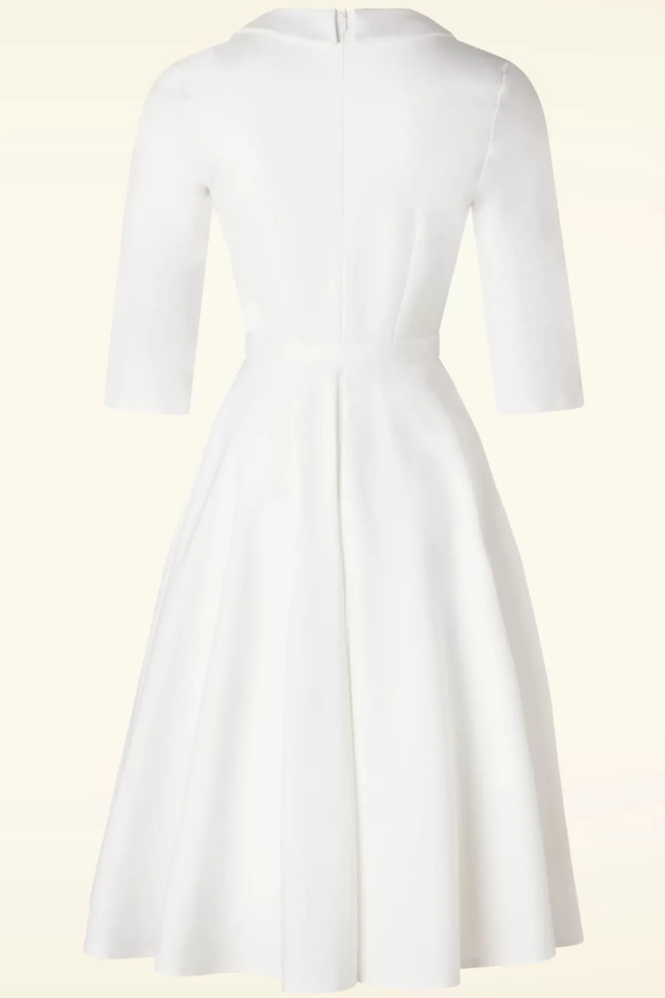 Store Vintage Diva The Jayne Swing Jurk In Gebroken Wit