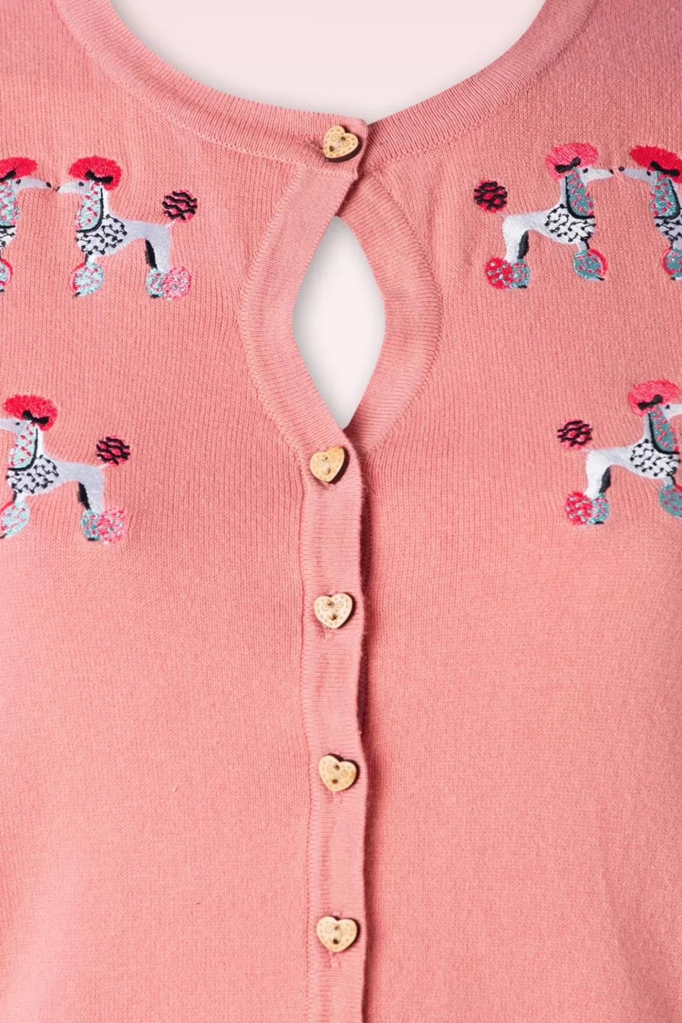 Sale Banned Retro The Kissing Poodles Cardigan In Roze