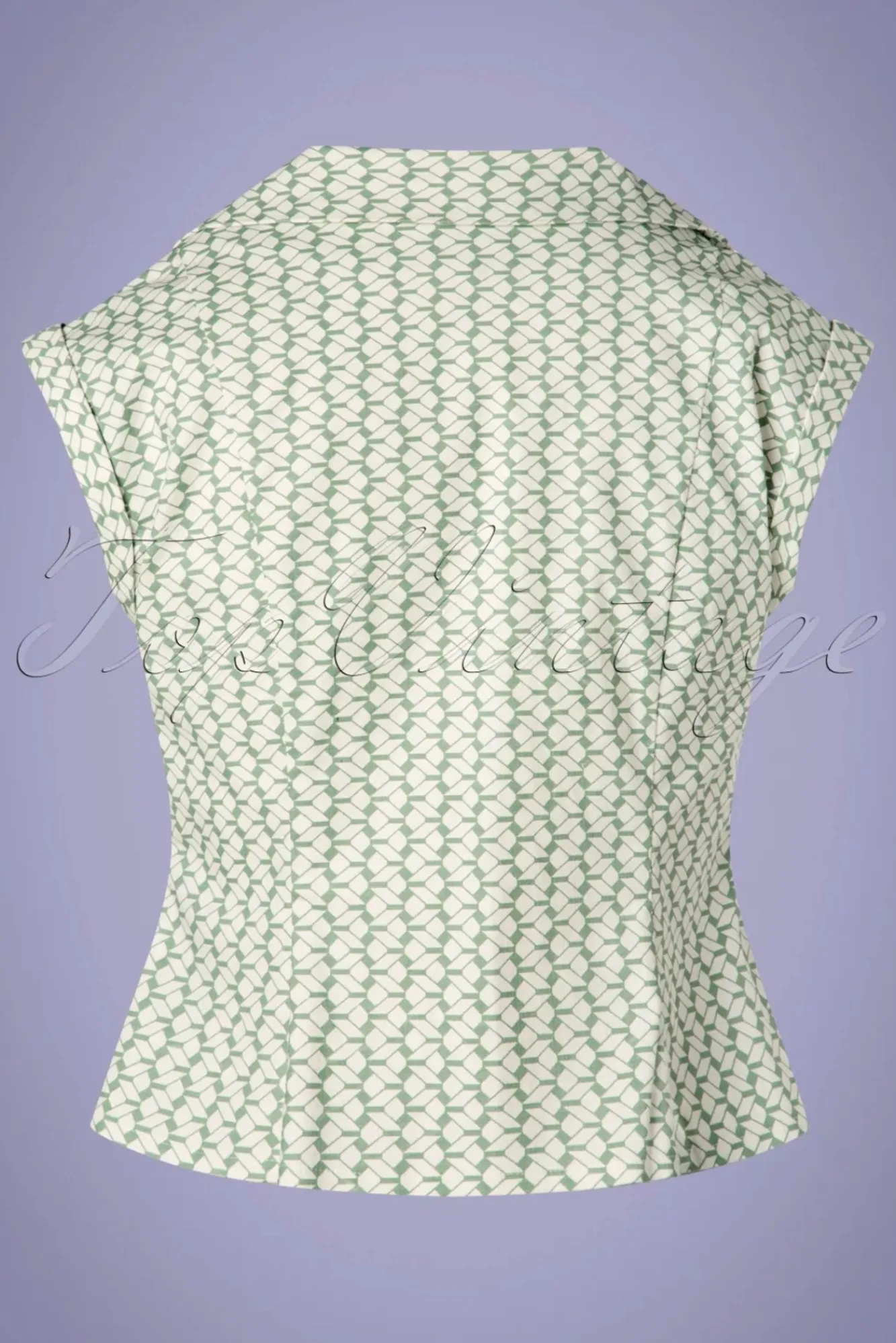 Online Banned Retro Tina Tile Blouse In Mintgroen