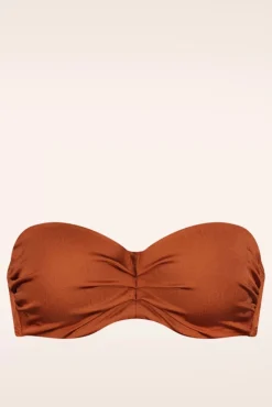 Sale Cyell Treasure Padded Bikini Top In Cederhout Bruin