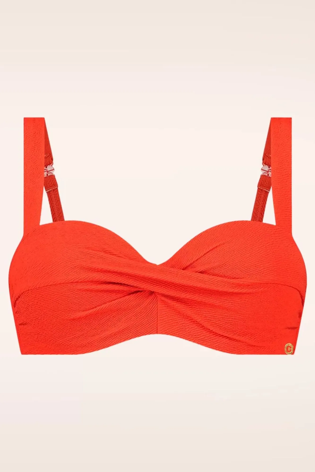 Online TC Beach Twisted Bikinitop In Zomers Rood