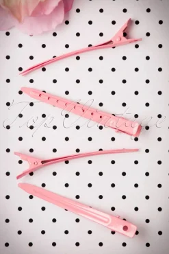 Clearance Lauren Rennells Vintage Haarstyling: Hollywood Duckbill Clipettes In Roze