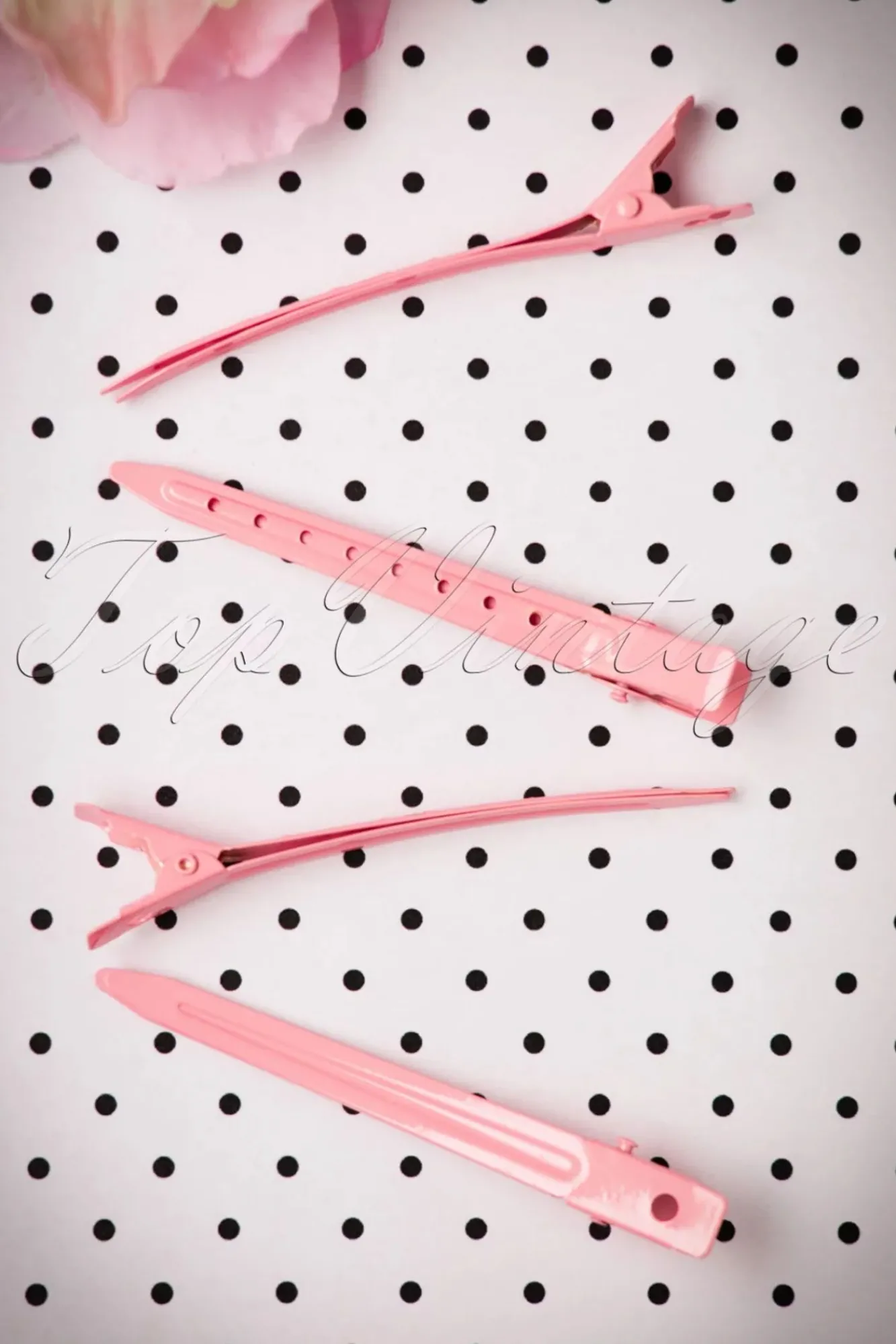 Clearance Lauren Rennells Vintage Haarstyling: Hollywood Duckbill Clipettes In Roze