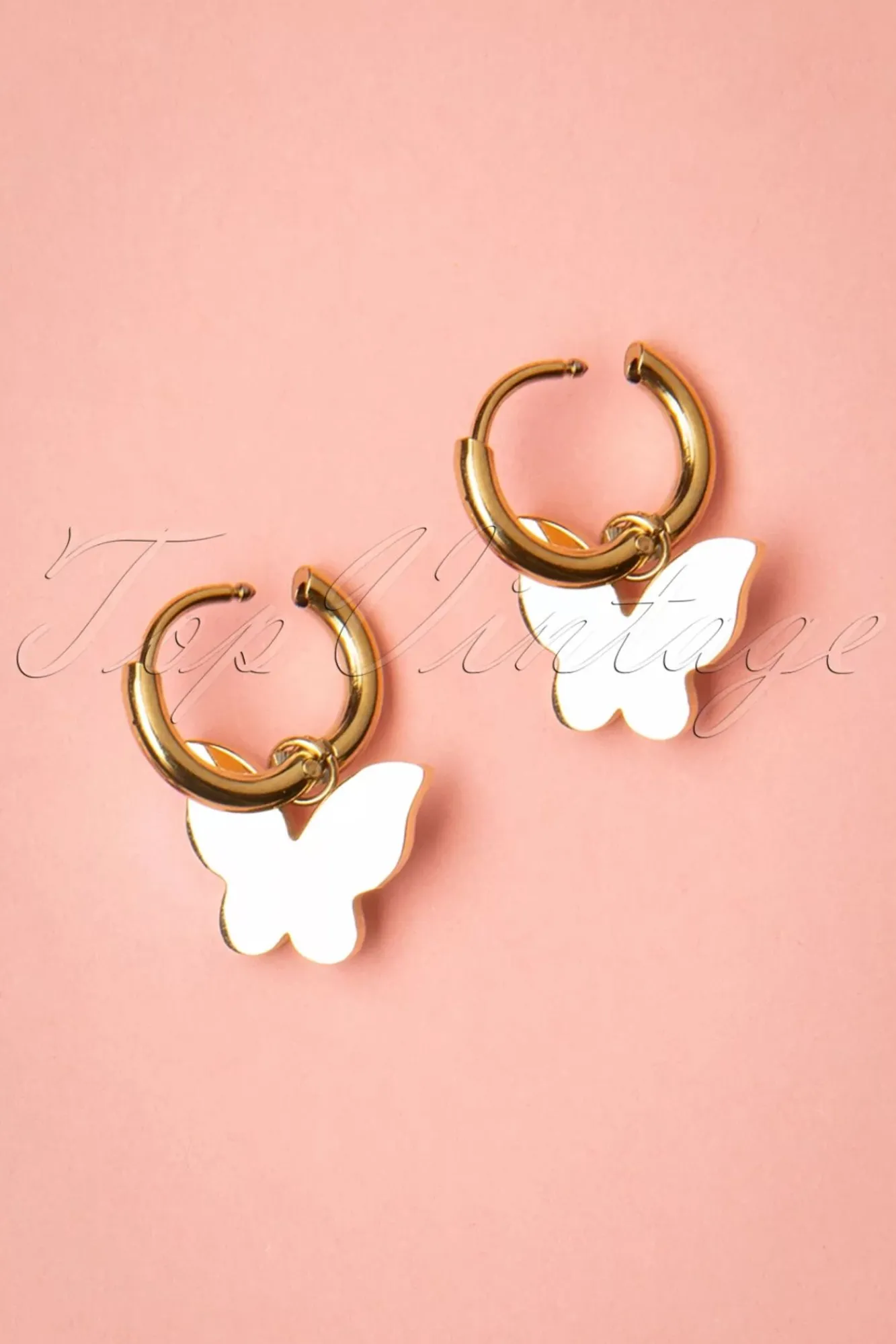 Sale Day&Eve by Go Dutch Label Vlinder Parel Oorbellen In Goud