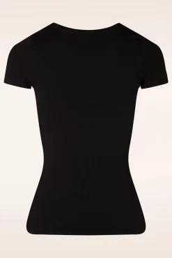 Shop Queen Kerosin Wild Rebel T-Shirt In Zwart