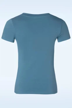 Store Queen Kerosin Wind T-Shirt In Hemelsblauw