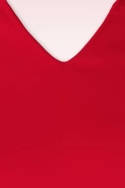 Online Banned Retro Wonder Fit And Flare Swing Jurk In Rood